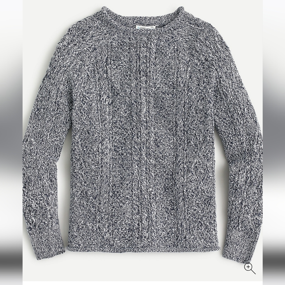 Crewcuts Cotton Cable-Knit Rollneck Sweater Size 6/7